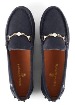 Fairfax & Favor Ladies Trinity Loafer - Navy -Horse Rider Shop fftrinitynavy4rdy