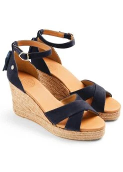 Fairfax & Favor Valencia Wedge - Navy -Horse Rider Shop ffvalencianavyrdy
