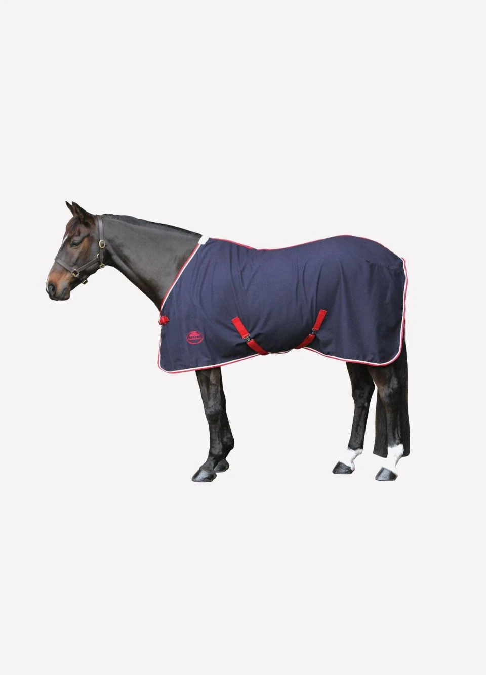 Weatherbeeta Cotton Show Sheet - Navy/Red/White 2 Weatherbeeta Cotton Show Sheet - Navy/Red/White - Image 2