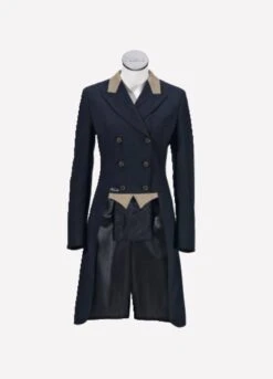 Pikeur Ladies Contrast Collar Tailcoat - Navy