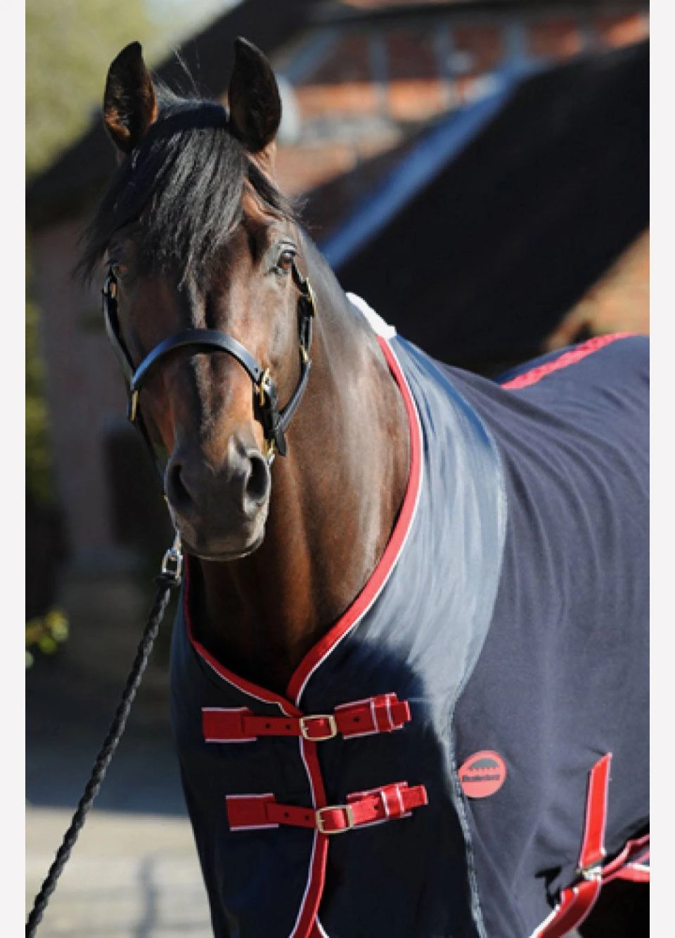 Weatherbeeta Fleece Cooler Standard Neck - Navy/Red/White 2 Weatherbeeta Fleece Cooler Standard Neck - Navy/Red/White - Image 2