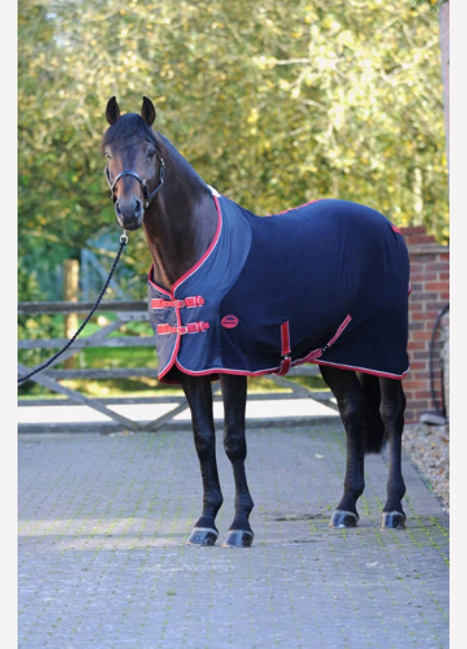 Weatherbeeta Fleece Cooler Standard Neck - Navy/Red/White 1 Weatherbeeta Fleece Cooler Standard Neck - Navy/Red/White