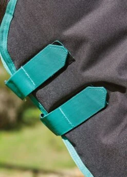 Weatherbeeta Green-Tec 900D Detach-A-Neck Heavy Turnout - Black/Bottle Green -Horse Rider Shop greentechfeatures4rdy