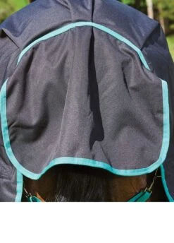 Weatherbeeta Green-Tec 900D Detach-A-Neck Heavy Turnout - Black/Bottle Green -Horse Rider Shop greentechfeatures6rdy