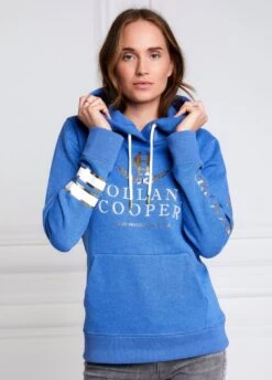 Holland Cooper Heritage Hoodie - Deep Cobalt Marl
