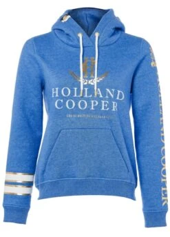 Holland Cooper Heritage Hoodie - Deep Cobalt Marl -Horse Rider Shop hc heritage cobalt 3rdy