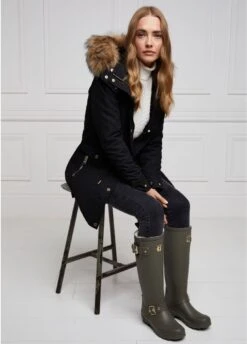 Holland Cooper Sherpa Lined Regency Wellingtons - Matte Green 5 Holland Cooper Sherpa Lined Regency Wellingtons - Matte Green -Horse Rider Shop hc regency wellington green matte 3rdy