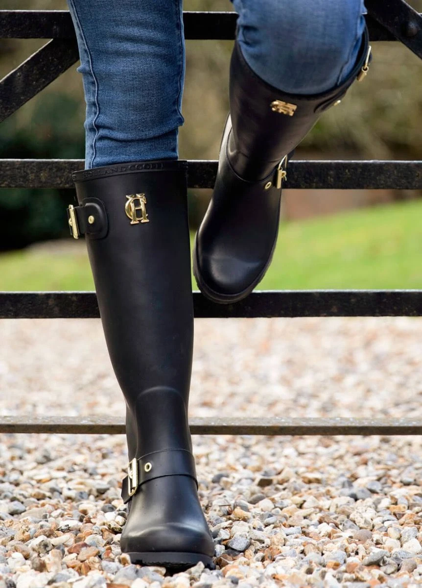 Holland Cooper Zip Chelsea Wellington - Matte Black 1 Holland Cooper Zip Chelsea Wellington - Matte Black