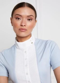 Holland Cooper Short Sleeve Show Shirt - Sky Blue -Horse Rider Shop hccompshirtsky4rdy