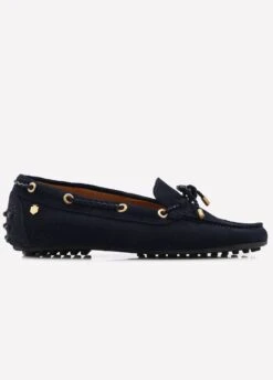 Fairfax & Favor Ladies Suede Henley Driving Shoe - Navy -Horse Rider Shop hennav2