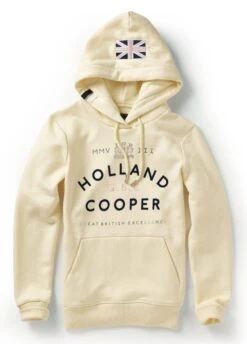 Holland Cooper GBE Flock Logo Hoodie- Lemon -Horse Rider Shop hlland cooper gbe hoodie lemon 3rdy