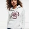 Holland Cooper Collegiate Flock Hoodie - Ice Marl