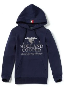Holland Cooper Hickstead Logo Hoodie - Ink Navy -Horse Rider Shop holland cooper hickstead hood ink navy 3rdy