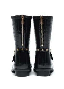 Holland Cooper Short Zip Chelsea Wellington - Black Croc -Horse Rider Shop holland cooper short chelsea wellington black croc 5rdy