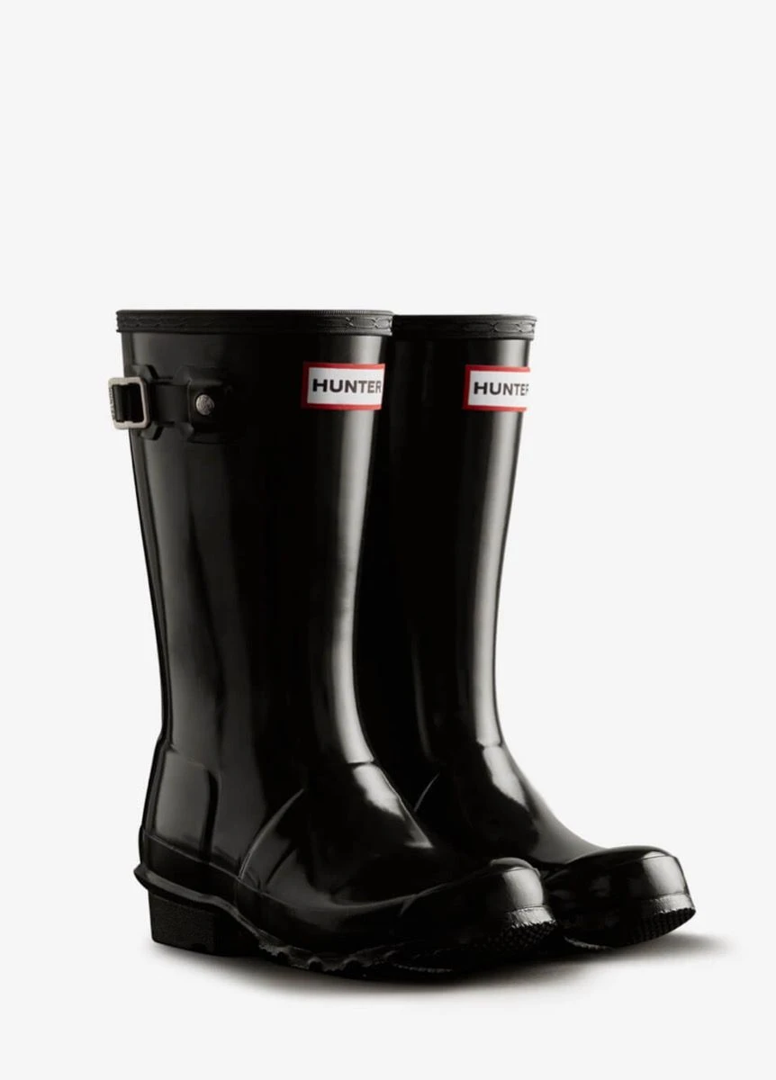Childs Hunter Gloss Wellingtons - Black 2 Childs Hunter Gloss Wellingtons - Black - Image 2