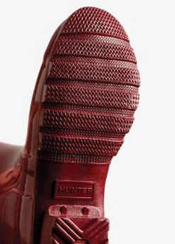 Hunter Womens Original Tall Gloss Wellington Boots - Fall Red -Horse Rider Shop hunter tall gloss fall red 3rdy