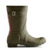 Hunter Womens Short Tri-colour Logo Boots - Lichen Green
