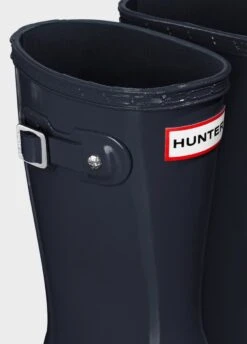 Childs Hunter Gloss Wellingtons - Navy -Horse Rider Shop hunterchildsnavy2rdy