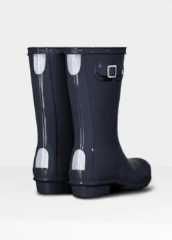 Childs Hunter Gloss Wellingtons - Navy -Horse Rider Shop hunterchildsnavy5rdy