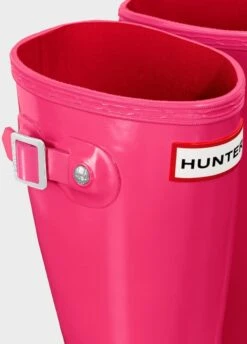 Childs Hunter Gloss Wellingtons - Bright Pink -Horse Rider Shop hunterchildspink2rdy