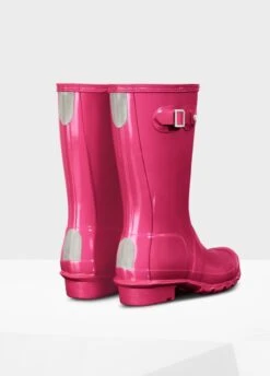 Childs Hunter Gloss Wellingtons - Bright Pink -Horse Rider Shop hunterchildspink4rdy