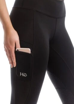 Horseware Silicon Riding Tights - Black -Horse Rider Shop hwsiliconblack3rdy