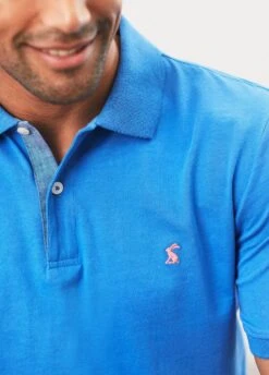 Joules Mens Hanfield Polo Shirt - Eton Blue -Horse Rider Shop joules hanfield eton blue3
