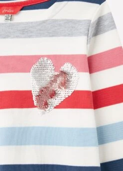 Joules Junior Harbour Luxe Jersey Top - Multi Stripe -Horse Rider Shop joules jnr harbour heart3