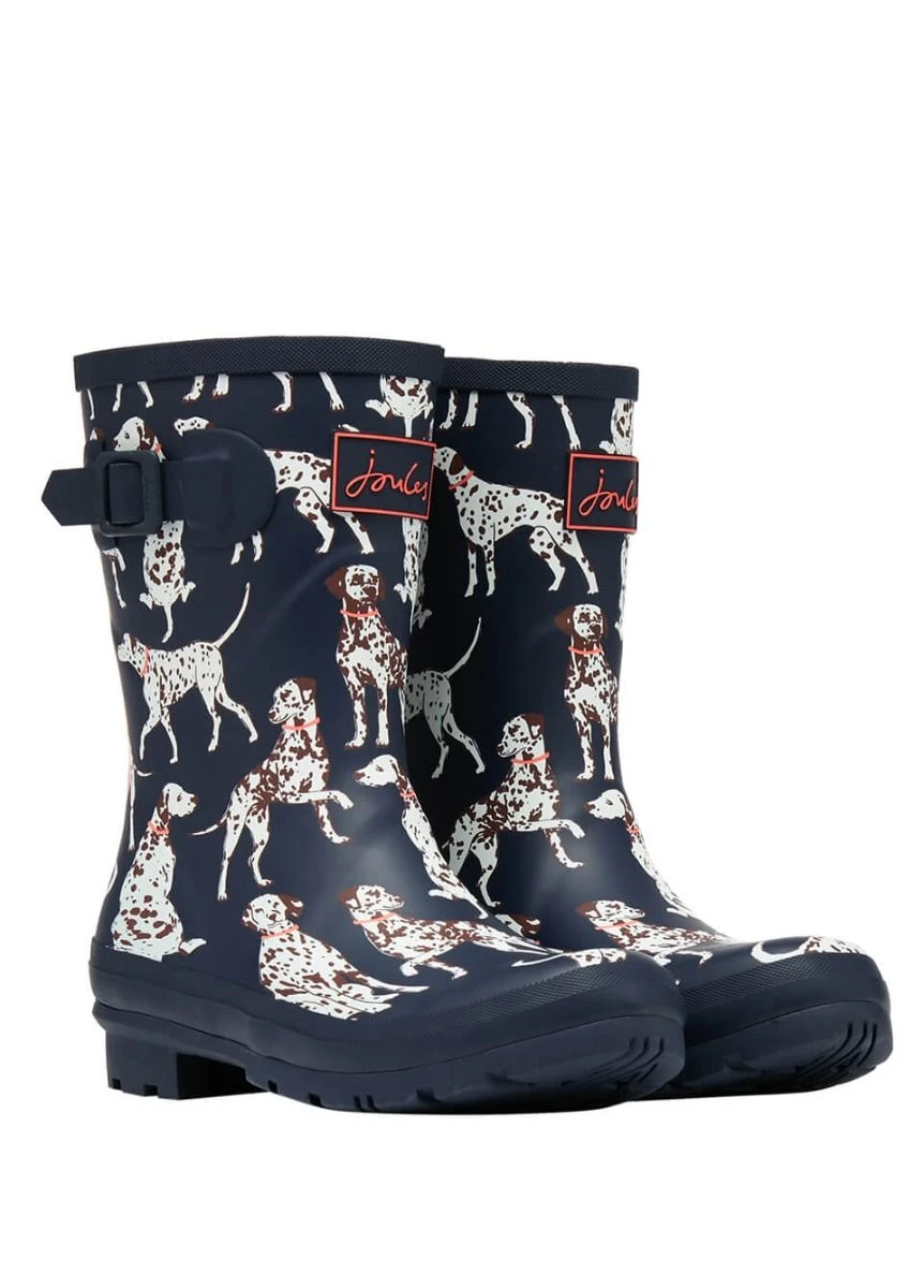 Joules Ladies Molly Wellingtons - Navy Dalmation 2 Joules Ladies Molly Wellingtons - Navy Dalmation - Image 2