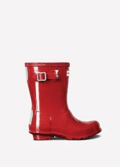 Childs Hunter Gloss Wellingtons - Military Red -Horse Rider Shop kidsorigglossmilredrdy