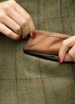 Equetech Ladies Launton Deluxe Tweed Riding Jacket - Green -Horse Rider Shop laj3