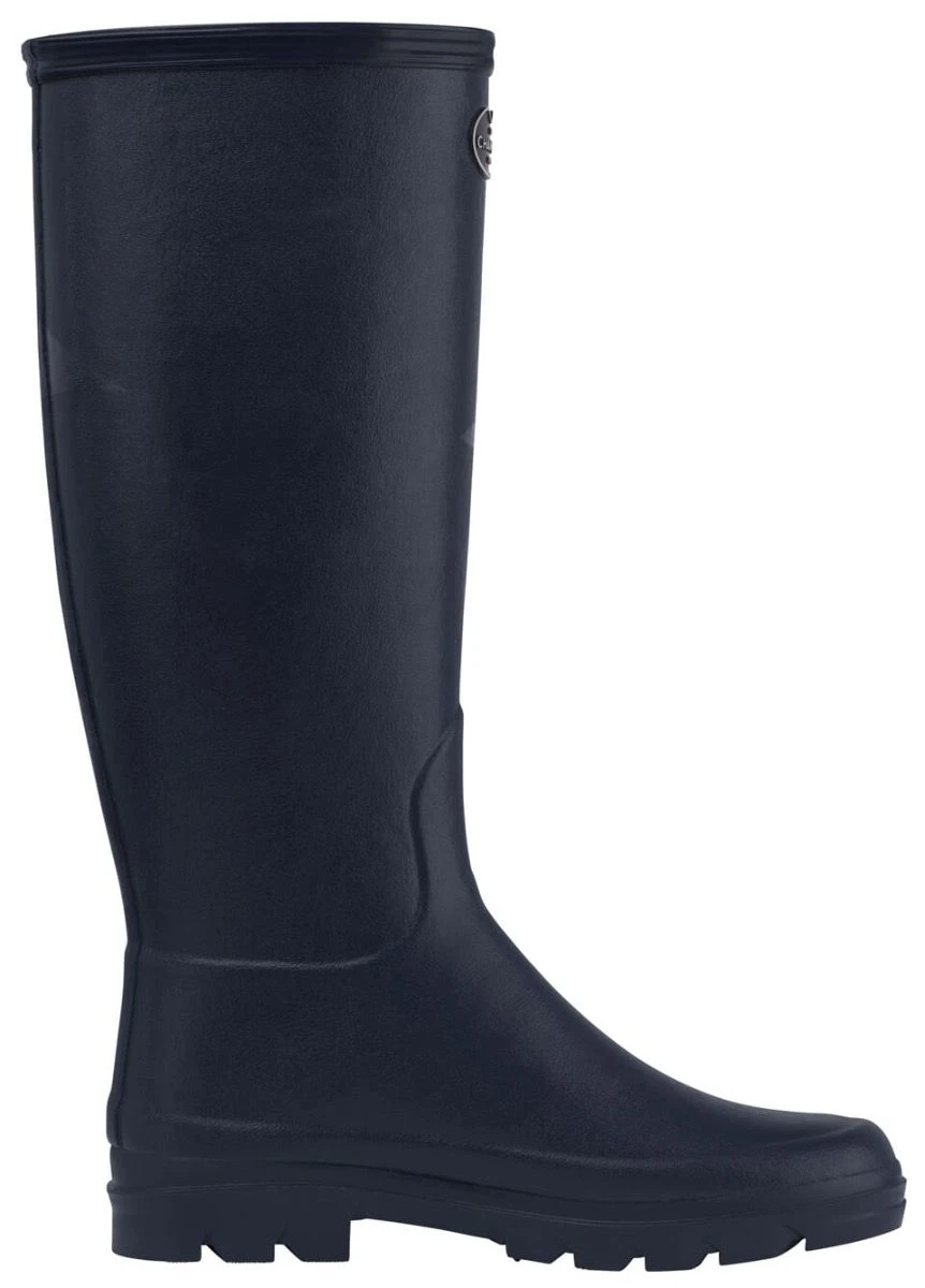 Le Chameau Iris Jersey Lined Wellingtons - Bleu Fonce 1 Le Chameau Iris Jersey Lined Wellingtons - Bleu Fonce