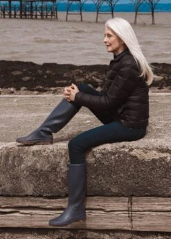 Le Chameau Iris Jersey Lined Wellingtons - Bleu Fonce 7 Le Chameau Iris Jersey Lined Wellingtons - Bleu Fonce -Horse Rider Shop lcirisbleurdy