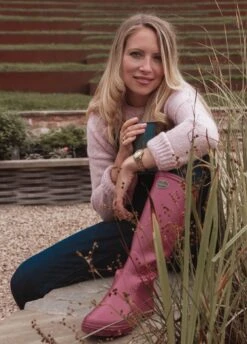 Le Chameau Iris Jersey Lined Wellingtons - Rose -Horse Rider Shop lcirisrose2rdy