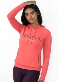 LeMieux Luxe Hoodie - Papaya -Horse Rider Shop lemieux hoodie papaya 5rdy