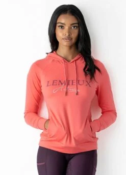 LeMieux Luxe Hoodie - Papaya -Horse Rider Shop lemieux hoodie papaya 7rdy