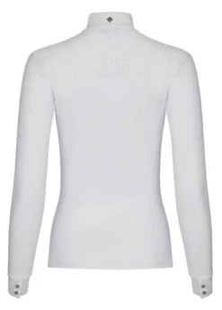 LeMieux Olivia Long Sleeve Show Shirt - White -Horse Rider Shop lemieux olivia ls shirt white 4rdy
