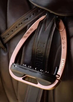 LeMieux Vector Balance Stirrups - Black/Rose Gold -Horse Rider Shop lemieux vector stirrup black rose 3rdy