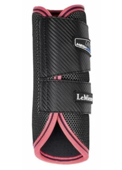 LeMieux Carbon Mesh Wrap Boots - Black/Papaya -Horse Rider Shop lemiex carbon mesh boot papaya 3rdy