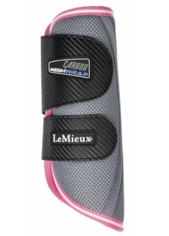 LeMieux Carbon Mesh Wrap Boots - Grey/Watermelon -Horse Rider Shop lemiex carbon mesh boot watermelon 3rdy