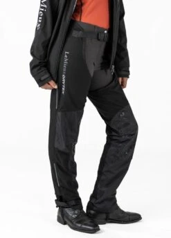 LeMieux Junior Drytex Stormwear Waterproof Chaps - Black -Horse Rider Shop lm junior chaps black 3rdy
