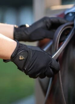 LeMieux Pro Mesh Glove - Black -Horse Rider Shop lm pro mesh glove black 2rdy
