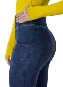 LeMieux Seamless Denim Pull On - Navy -Horse Rider Shop lmdenimbreech3rdy