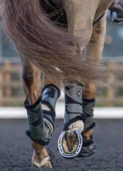 LeMieux Fleece Brushing Boots - Oak -Horse Rider Shop lmfleecebootoak6rdy