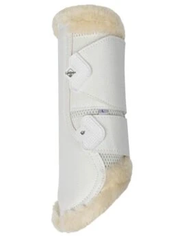 LeMieux Fleece Edged Mesh Brushing Boots - White/Natural 6 LeMieux Fleece Edged Mesh Brushing Boots - White/Natural -Horse Rider Shop lmfleeceedgedbootwhite3rdy
