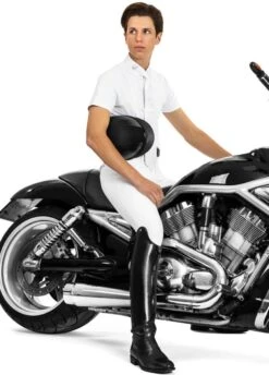 LeMieux Monsieur Mens Competition Shirt - White -Horse Rider Shop lmmonsieurcomprdy