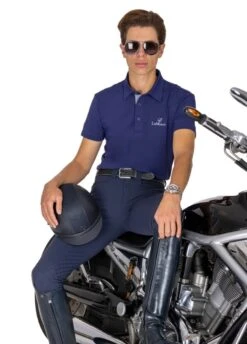 LeMieux Monsieur Mens Polo Shirt - Navy -Horse Rider Shop lmmonsieurnavygrouprdy