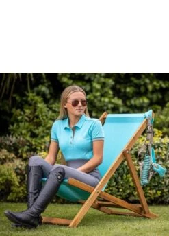 LeMieux Polo Shirt - Azure -Horse Rider Shop lmpoloazure6rdy