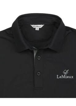 LeMieux Monsieur Mens Polo Shirt - Black -Horse Rider Shop lmpoloblack6rdy