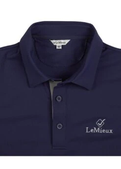 LeMieux Monsieur Mens Polo Shirt - Navy -Horse Rider Shop lmpolonavy6rdy 1
